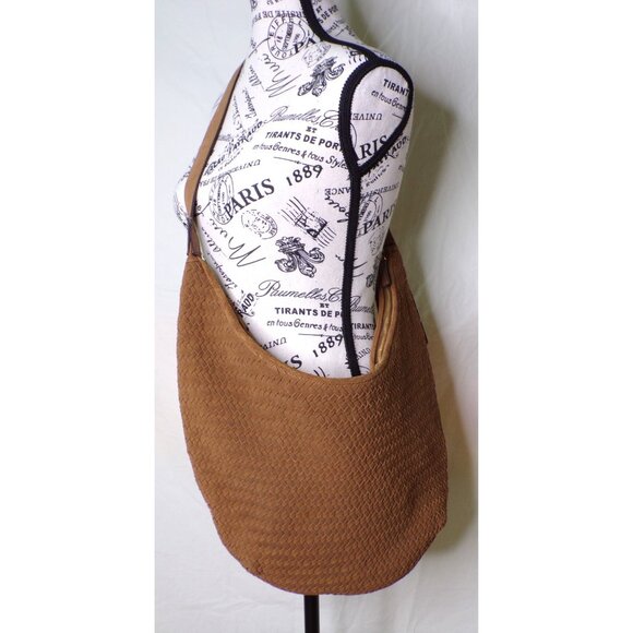 🆕MADEWELL Essentials Curve Suede Woven Shoulder Bag Brown - Picture 9 of 14